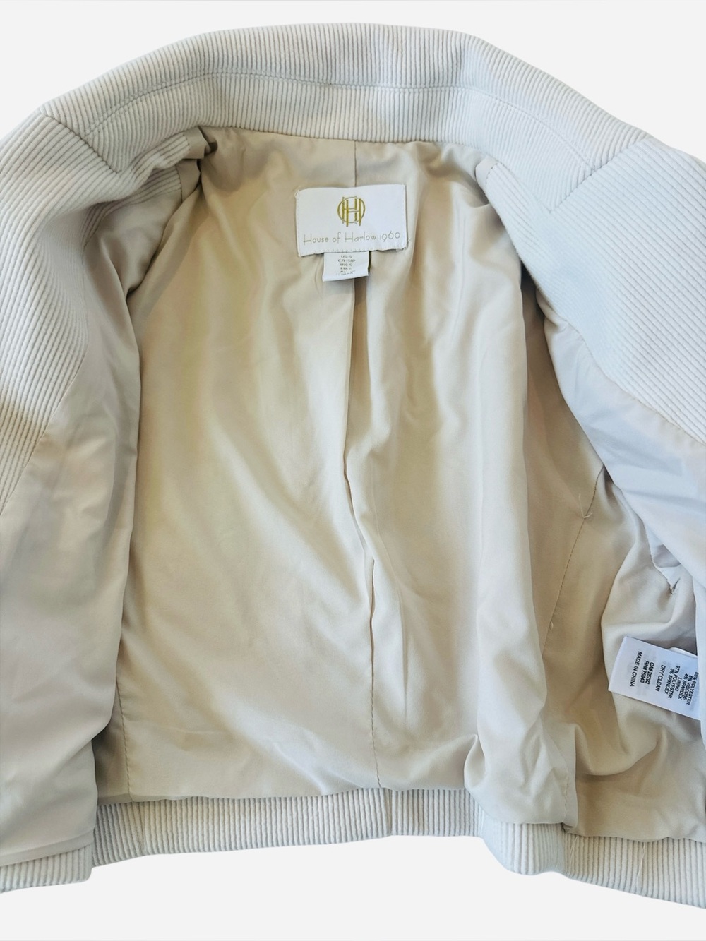 Revolve House of Harlow 1960 Cropped Ribbed Blazer and Mini Skirt Set in Ivory - Picture 6 of 13